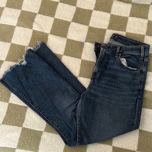 Abercrombie high rise ankle flare jeans